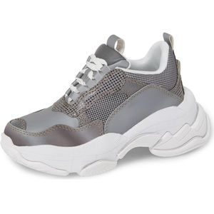 Jeffrey Campbell Lo-Fi Sneaker, Grey Reflective Combo Fabric